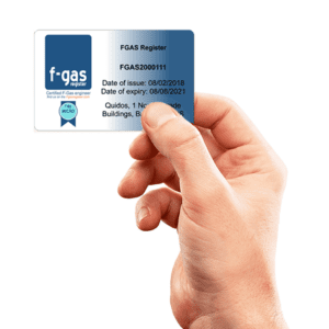 f-gas card hand