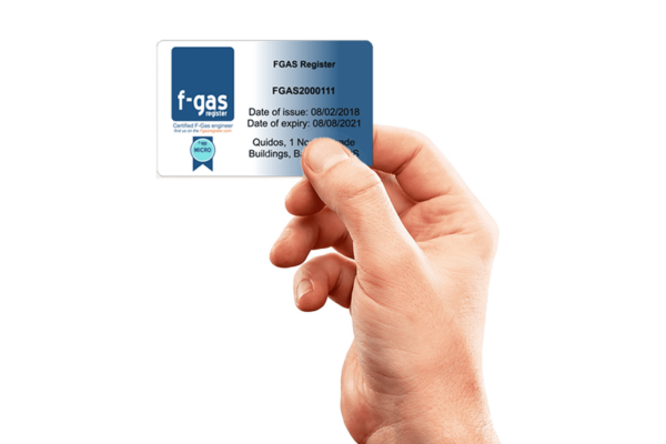 f-gas card hand